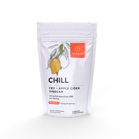 Dulciuri CBD - Jeleuri CBD, Endoca, CHILL, Mango,1200mg