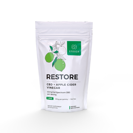 Dulciuri CBD - Jeleuri CBD, Endoca, RESTORE, Lime,1200mg