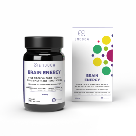 Dulciuri CBD - Jeleuri CBD, Endoca, BRAIN ENERGY, Bilbery, 1200mg