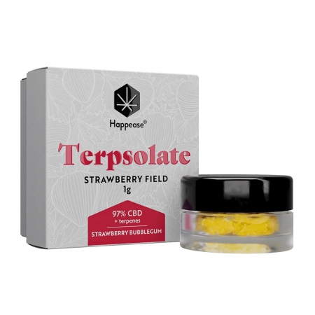 CBD Pur - Tersolate CBD + terpeni, 97%, 1gr, HAPPEASE, Strawberry Bubblegum