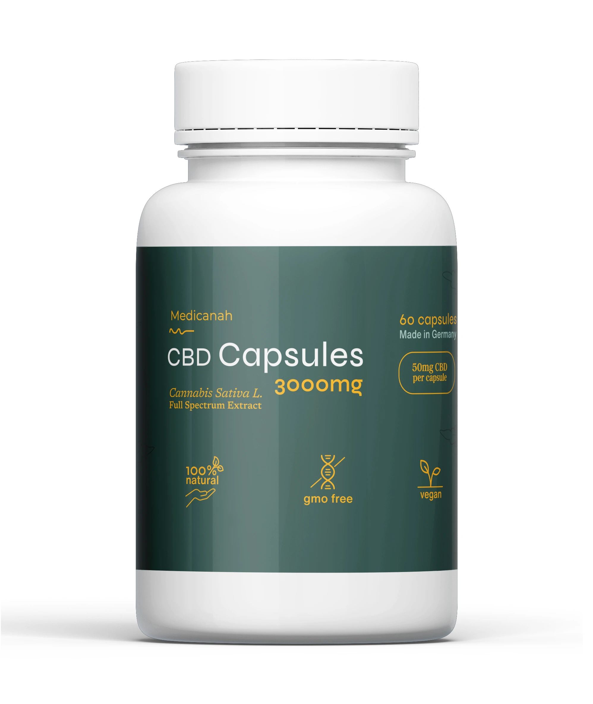 Capsule CBD - Pachet PROMO 4+1 Canabis Oil Capsule CBD, Full Spectrum, 60 capsule, 50mg (3000mg)