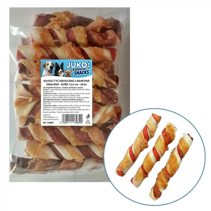 Bastoane piele & pui/sunca 20 buc/cca 550 g [1]