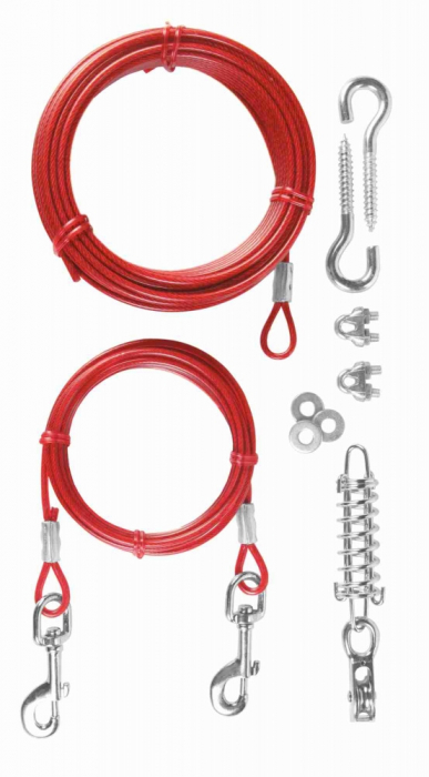 (-15%) Cablu Cu Arc Si Scripete, 15 m, Pana la 45 kg, Rosu, 2293 [2]