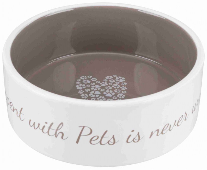 Castron Ceramic, Pet's Home, 1.4 l/ 20 cm, Crem/Taupe, 25055 [2]