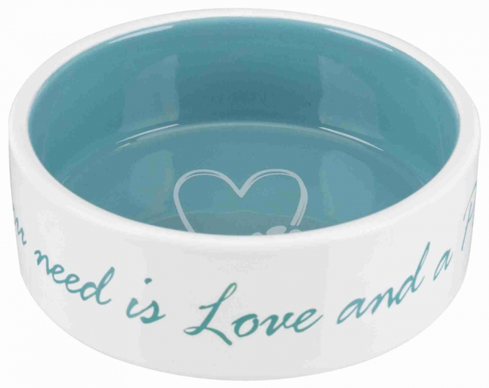 Castron Ceramic, Pet's Home, 1.4 l/ 20 cm, Crem/Albastru Petrol, 25052 [2]