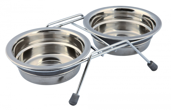 Set 2 Castroane Inox Cu Suport Metalic, 2x0.25 l/11 cm/23x6x14 cm, 25230 [1]