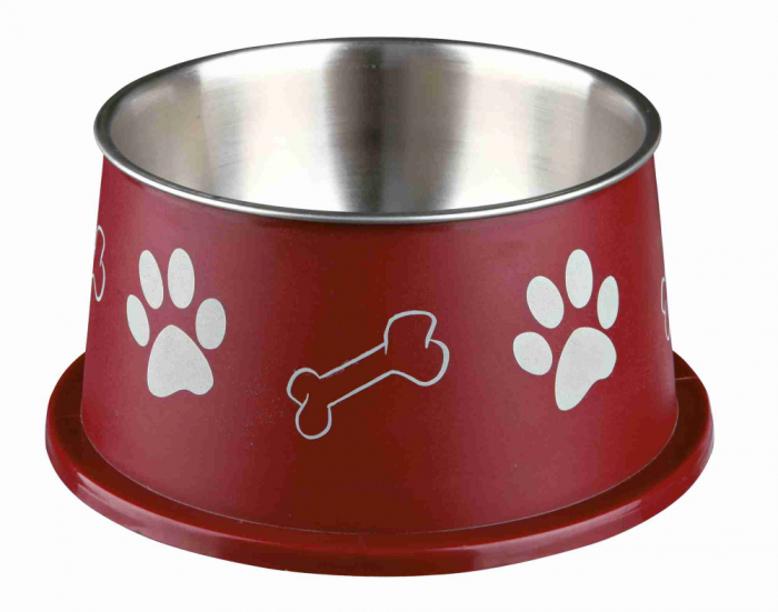 Castron Inox Cu Invelis De Plastic, Pentru Caini Cu Urechi Lungi, 0.9 l/19 cm, Diferite Culori, 25247 [2]