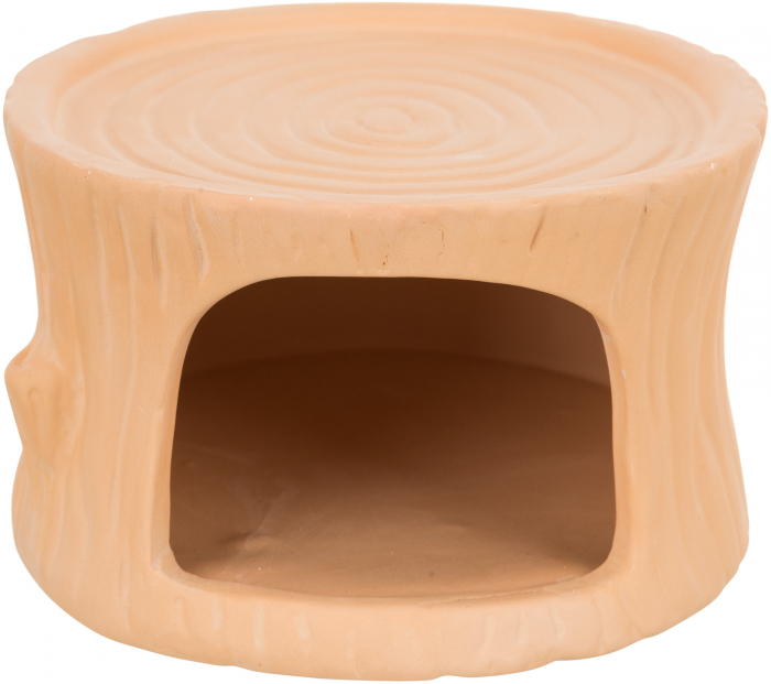(-25%) Casuta Ceramica Pentru Rozatoare, Bustean, Teracota, 11x6x10 cm, 61374 [1]