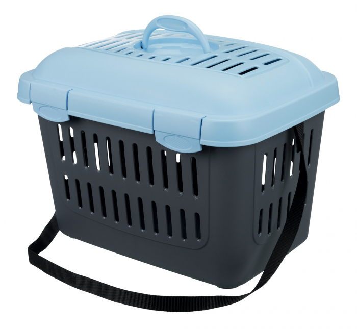 Cusca De Transport Pentru Rozatoare, Midi-Capri, 44x33x32 cm, Pana la 5 kg, Gri/Turcoaz, 39792 [2]