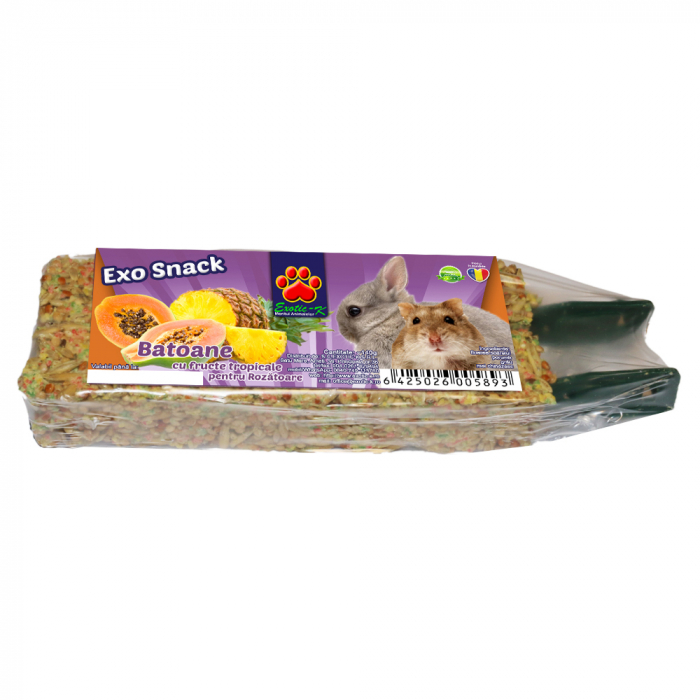 Exo Snack Baton pentru Rozatoare cu Fructe Exotice 2 buc 70 g [1]