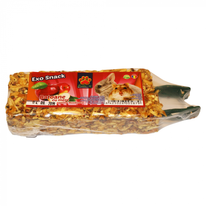Exo Snack Baton pentru Rozatoare cu Mere 2 buc 70 g [1]