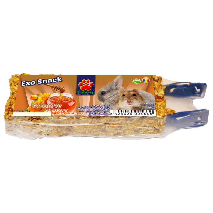 Exo Snack Baton pentru Rozatoare cu Miere 2 buc 70 g [1]
