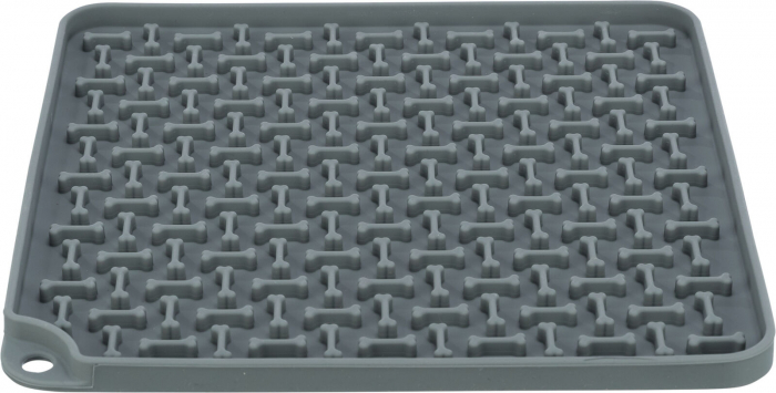 Farfurie Pentru Hranire Lenta, Lickâ€™n'Snack, Silicon, 20x20 cm, Gri, 34983 [1]