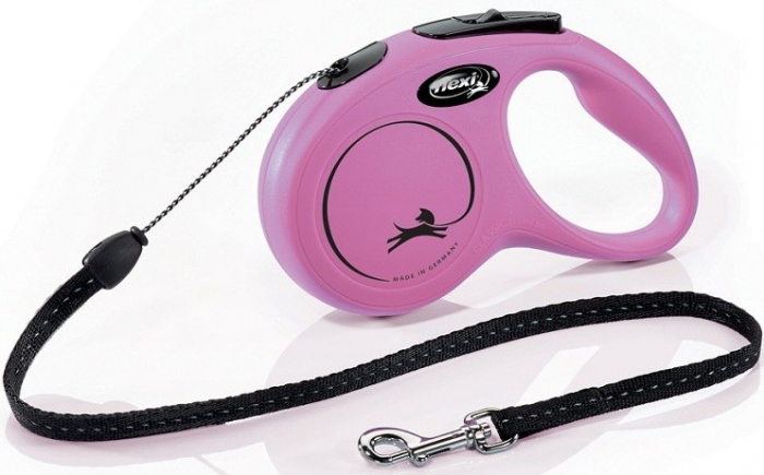 Flexi clasic basic snur 5 m/12 kg S roz [1]