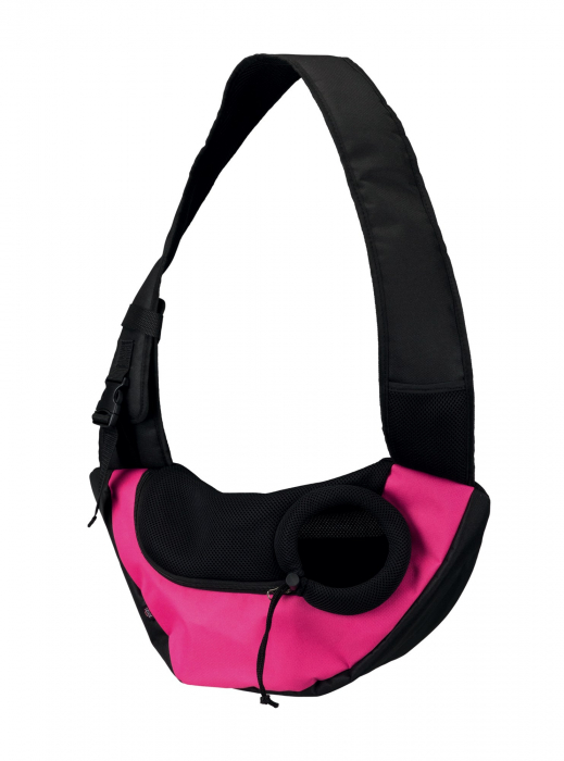(-20%) Geanta De Transport, Sling, Frontala, 50x25x18 cm, Pana la 5 kg, Roz/Negru, 28956 [2]