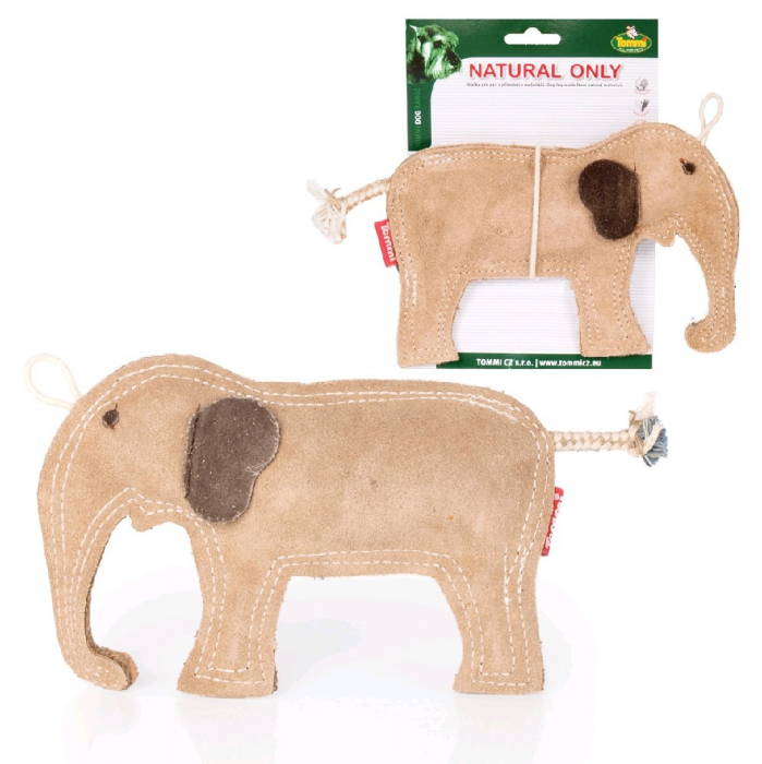 Jucarie din piele naturala elefant 21 cm [1]