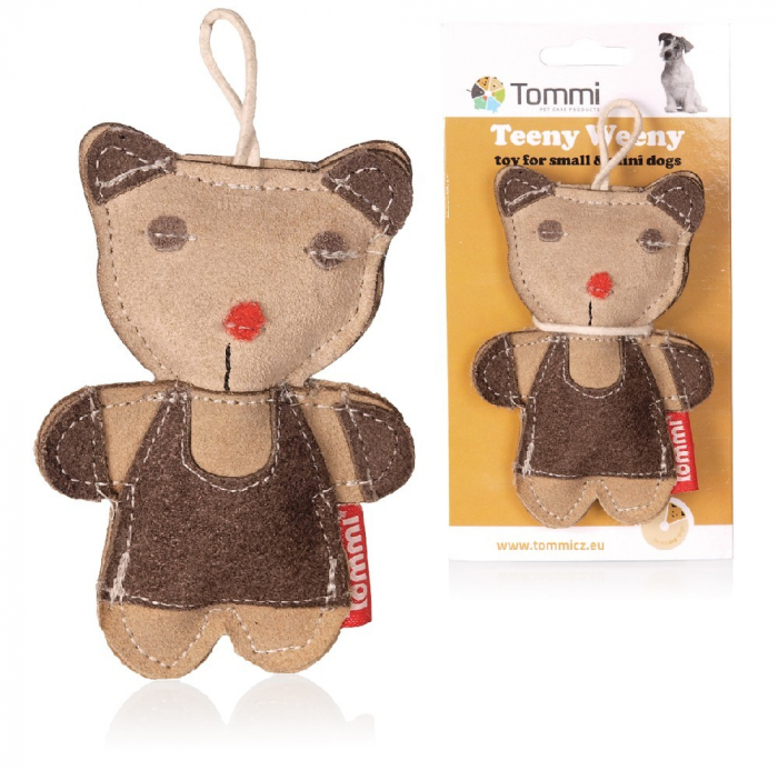 Jucarie din piele naturala urs 12,5 cm [1]