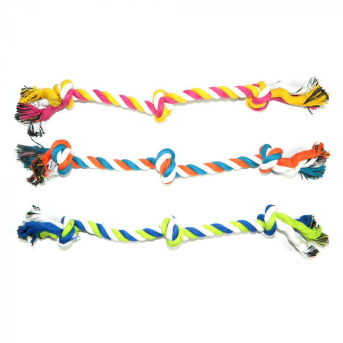 Jucarie franghie & 3 noduri mix color 45 cm [1]