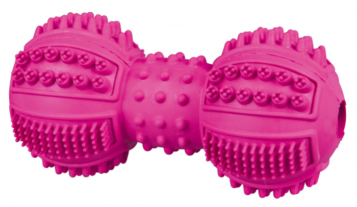 Jucarie Pentru Caini, Junior, Gantera, Cauciuc, 9 cm, Diferite Culori, 33343 [2]