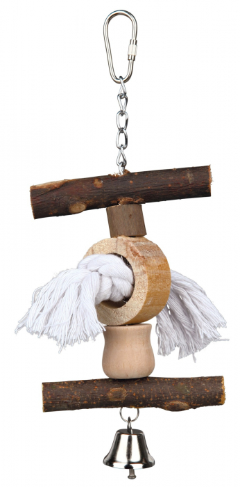 Jucarie Pentru Pasari, Lemn De Scoarta, 20 cm, 58961 [1]
