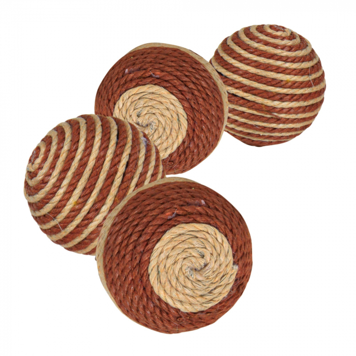 Jucarie Pentru Pisici, Minge Infasurata In Bumbac, Zornaitoare, 4.5 cm 45805 [1]