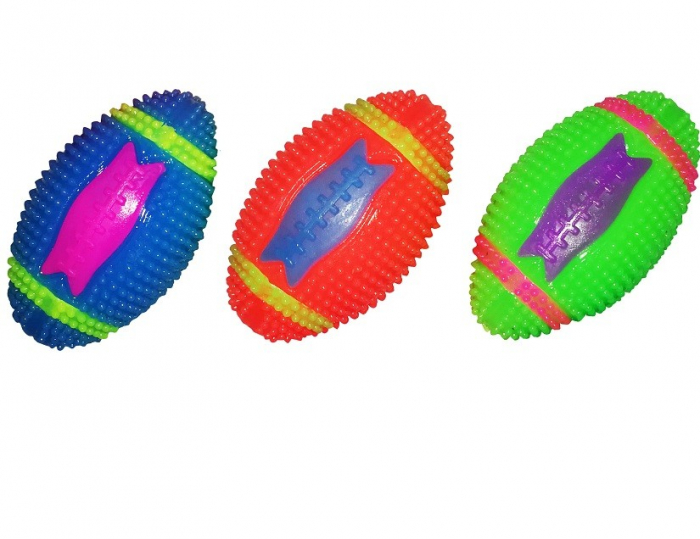 Jucarie minge rugby cu led 11 cm [1]