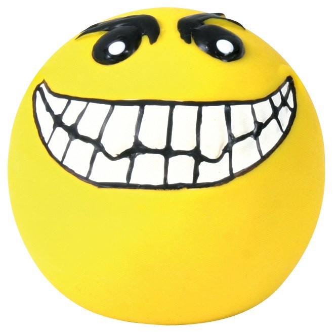 Jucarie Pentru Caini, Minge Smiley, Latex, Cu Sunet, 6 cm, Diverse Modele, 35266 [2]