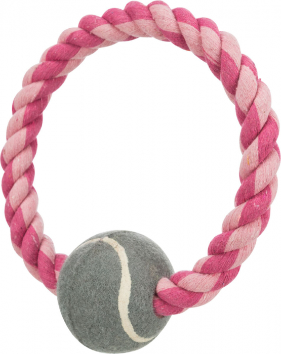 Jucarie Pentru Caini, Inel Sfoara Cu Minge De Tenis, 6 cm/18 cm/125 g 3266 [2]