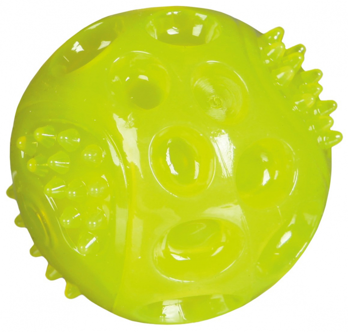 Jucarie Pentru Caini, Minge Luminoasa, 6 cm, Roz, 33642 [2]