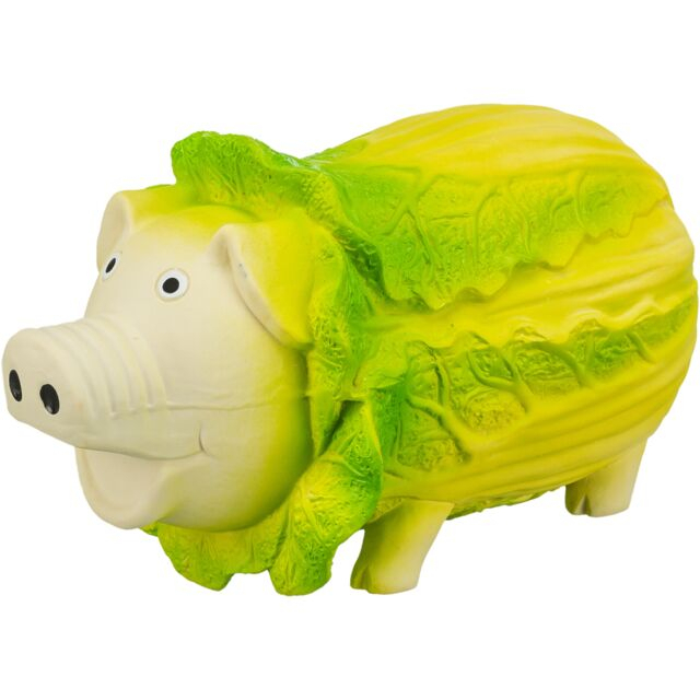 Jucarie Pentru Caini, Varza-Porc, Latex, Cu Sunet, 23 cm, Verde Deschis, 35522 [1]