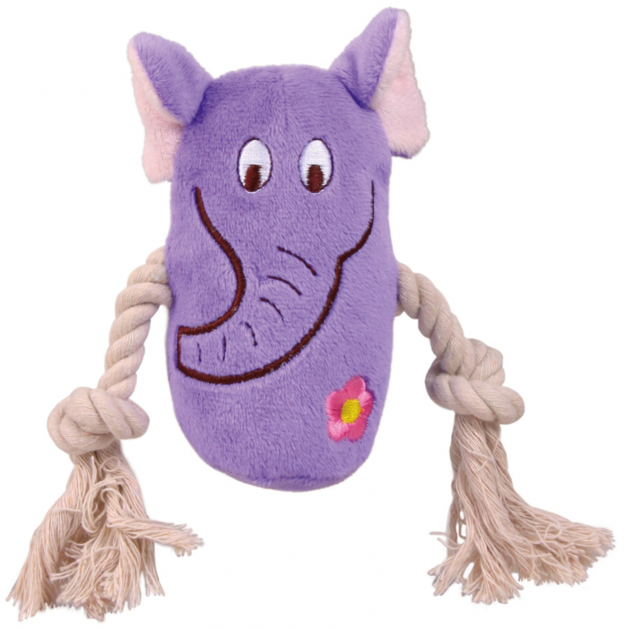 Jucarie Pentru Caini, Animal Plus Cu Sfoara, Cu Sunet, 13 cm 3618 [2]