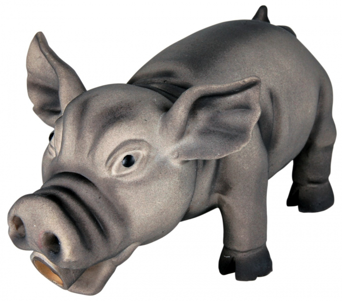 Jucarie Pentru Caini, Porc, Latex, Cu Sunet Original, 17 cm, Roz, 35490 [2]