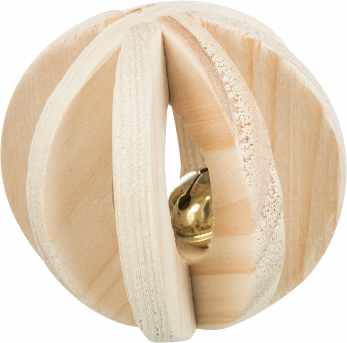 Jucarie Rotunda din Lemn cu Clopotel, 6 cm, 45711 [1]