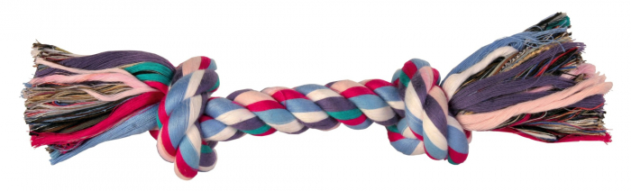 Jucarie Pentru Caini, Sfoara Cu 2 Noduri Mari 26 cm/125 g, Roz, 3272 [2]