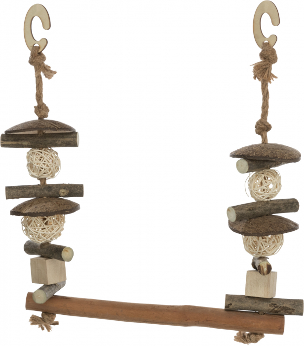 (-40%) Leagan Pentru Pasari, Scoarta de Copac/Nuca de Cocos, 45 x 30 cm, 58746 [1]