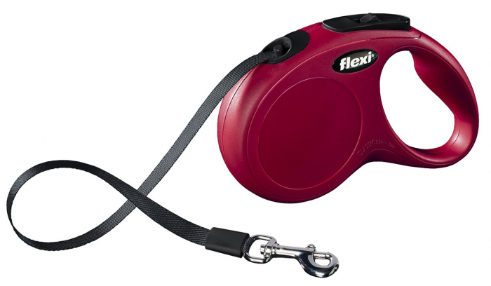 Lesa Flexi Classic, Banda, S: 5 m/15 kg, Rosu, 11833 [2]