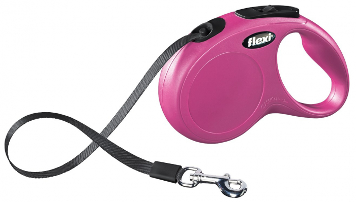 Lesa Flexi Classic, Banda, S: 5 m/15 kg, Roz, 11836 [2]
