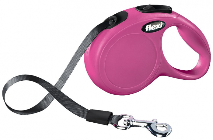 Lesa Flexi Classic, Banda, XS: 3 m/12 kg, Roz, 11826 [2]