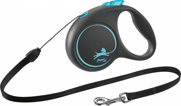 Lesa Flexi Black Design, Snur, S: 5 m/12 kg, Albastru, 12252 [2]