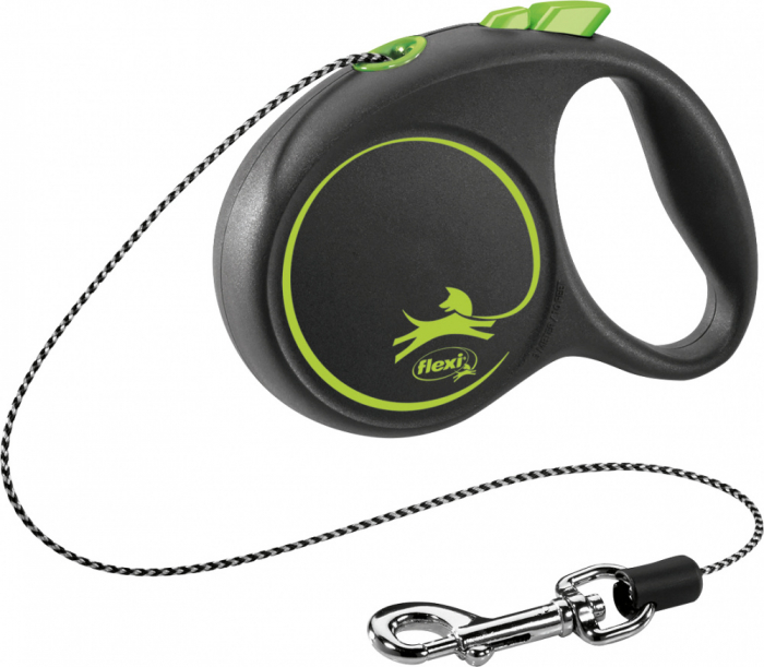 Lesa Flexi Black Design, Snur, XS: 3 m/8 kg, Verde, 12244 [2]