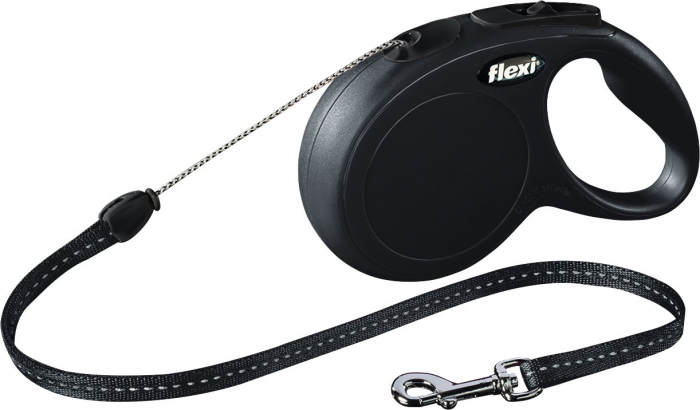 Lesa Flexi Classic, Snur, S: 8 m/12 kg, Negru, 11801 [2]