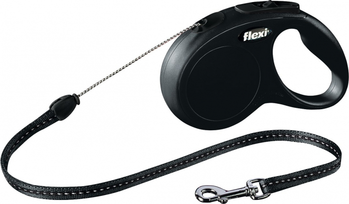 Lesa Flexi Classic, Snur, S: 5 m/12 kg, Negru, 11781 [2]