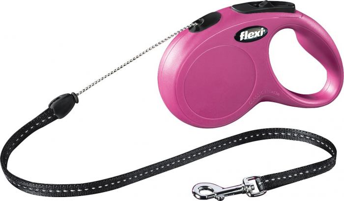 Lesa Flexi Classic, Snur, S: 5 m/12 kg, Roz, 11786 [2]