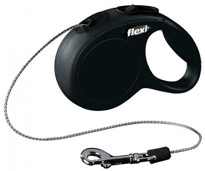 Lesa Flexi Classic, Snur, XS: 3 m/8 kg, Negru, 11771 [2]