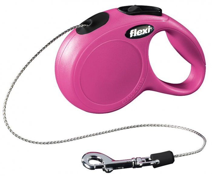 Lesa Flexi Classic, Snur, XS: 3 m/8 kg, Roz, 11776 [2]