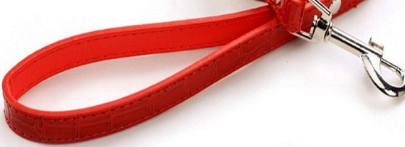 Lesa piele scurta 20 mm/50 cm rosu [1]