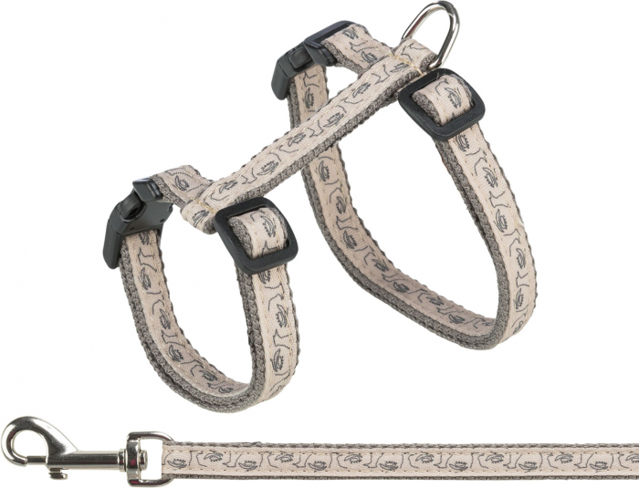 (-25%) Ham Si Lesa Pentru Pisici, 27-45 cm/13 mm, 1.20 m, Gri/Bej, 41872 [1]