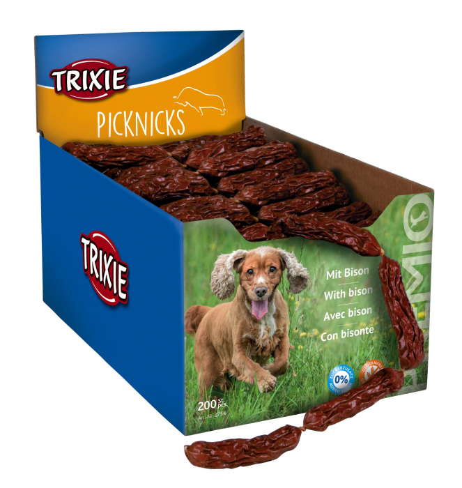 Recompense Pentru Caini, Premio Picknicks, Carnati Bizon, 8 cm, 200 buc/set, 2754 [2]