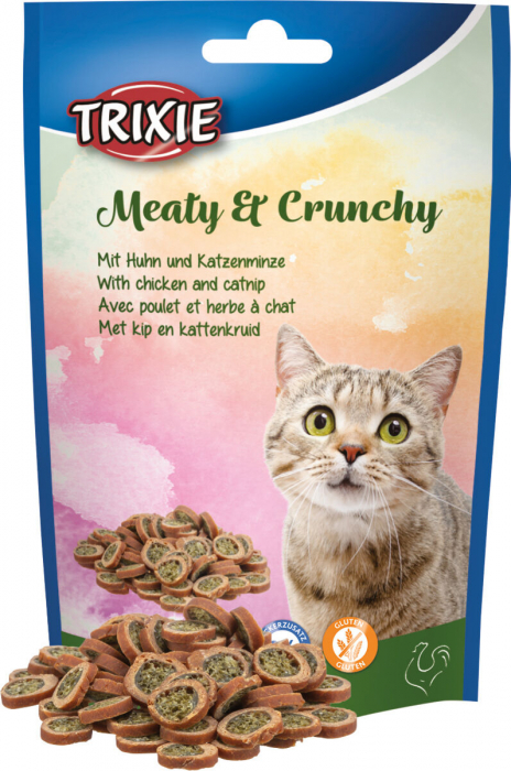 (-22%) Recompense Pentru Pisici, Meaty & Crunchy Cu Pui Si Catnip, 50 g, 42673 [1]