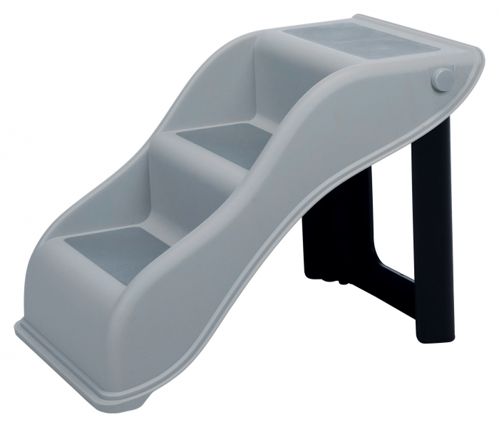 Scara Pentru Animale Companie, Plastic, 34x39x54 cm, Pana la 40 kg, Gri, 39475 [2]